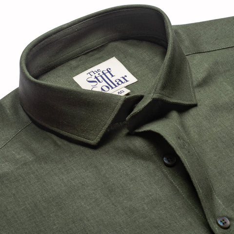 Pista Lime Twill Half Sleeve Shirt