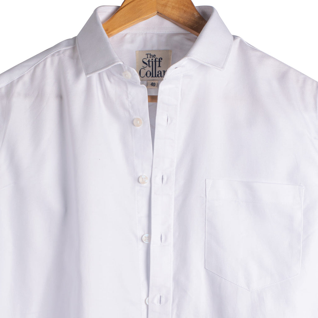 White and Blue Oxford Regular Fit Cotton Shirt Combo Pack