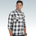 White Black Check Light-weighted Washed Button Down Casual Shirt