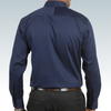 Navy Satin Regular Fit Cotton Shirt