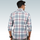 White Grey Check Enzyme Washed Shirt