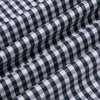 Black Gingham Checks Button Down Cotton Blend Shirt