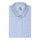 Ice Blue Outlined Gingham Check Regular Fit 2 Ply Giza Cotton Shirt