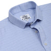 Artic Blue Dobby Windowpane Check Regular Fit Cotton Shirt