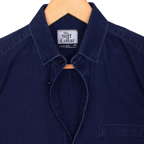 Breeze Blue Twill Enzyme Washed Texas Shirt