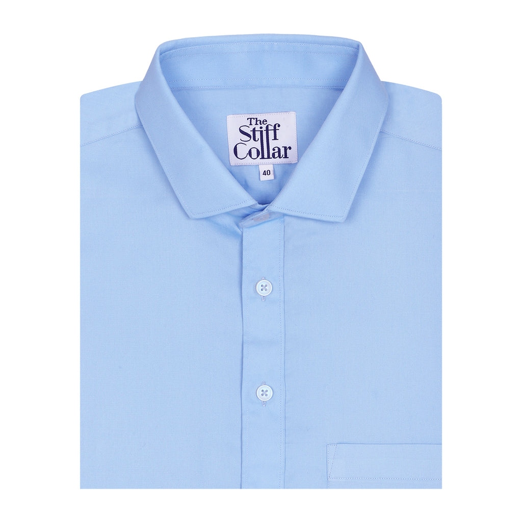 Sky Blue Twill Half Sleeve Shirt