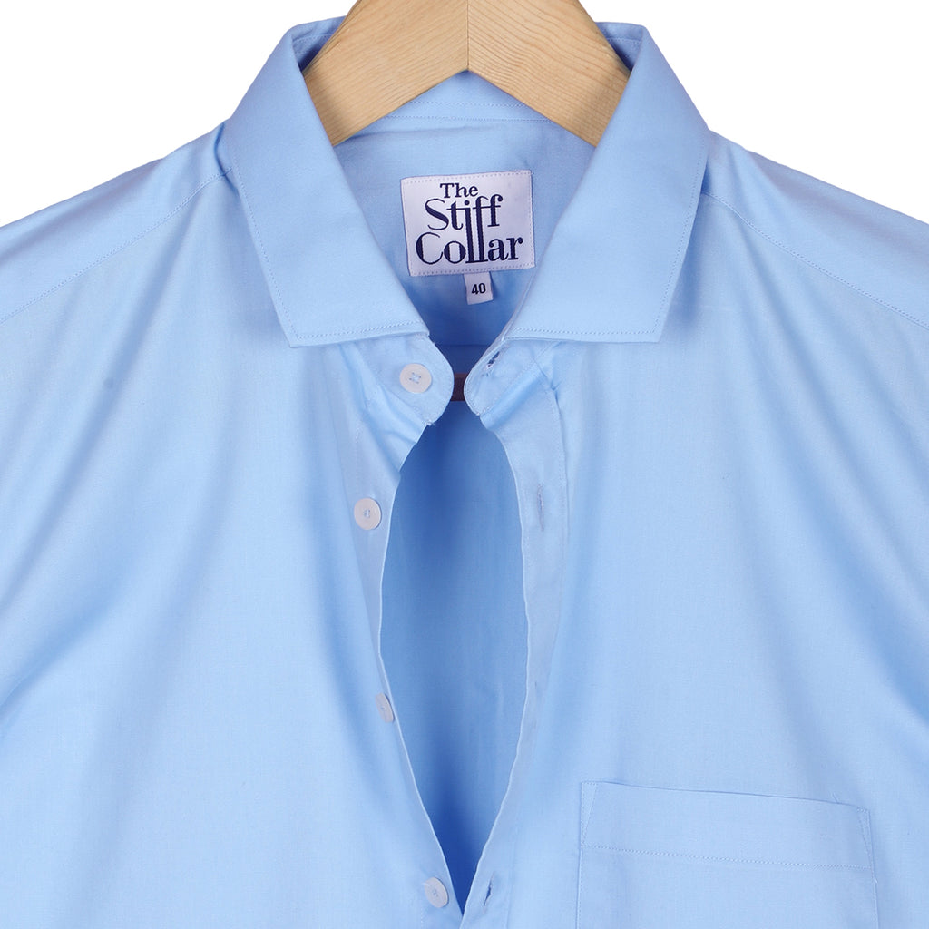 Sky Blue Twill Half Sleeve Shirt