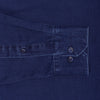 Indigo Blue Herringbone Denim Washed Button Down Collar Shirt