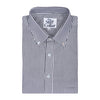 Gunmetal Grey Stripes Poplin Button Down Cotton Shirt