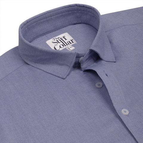 Breeze Blue Twill Enzyme Washed Texas Shirt