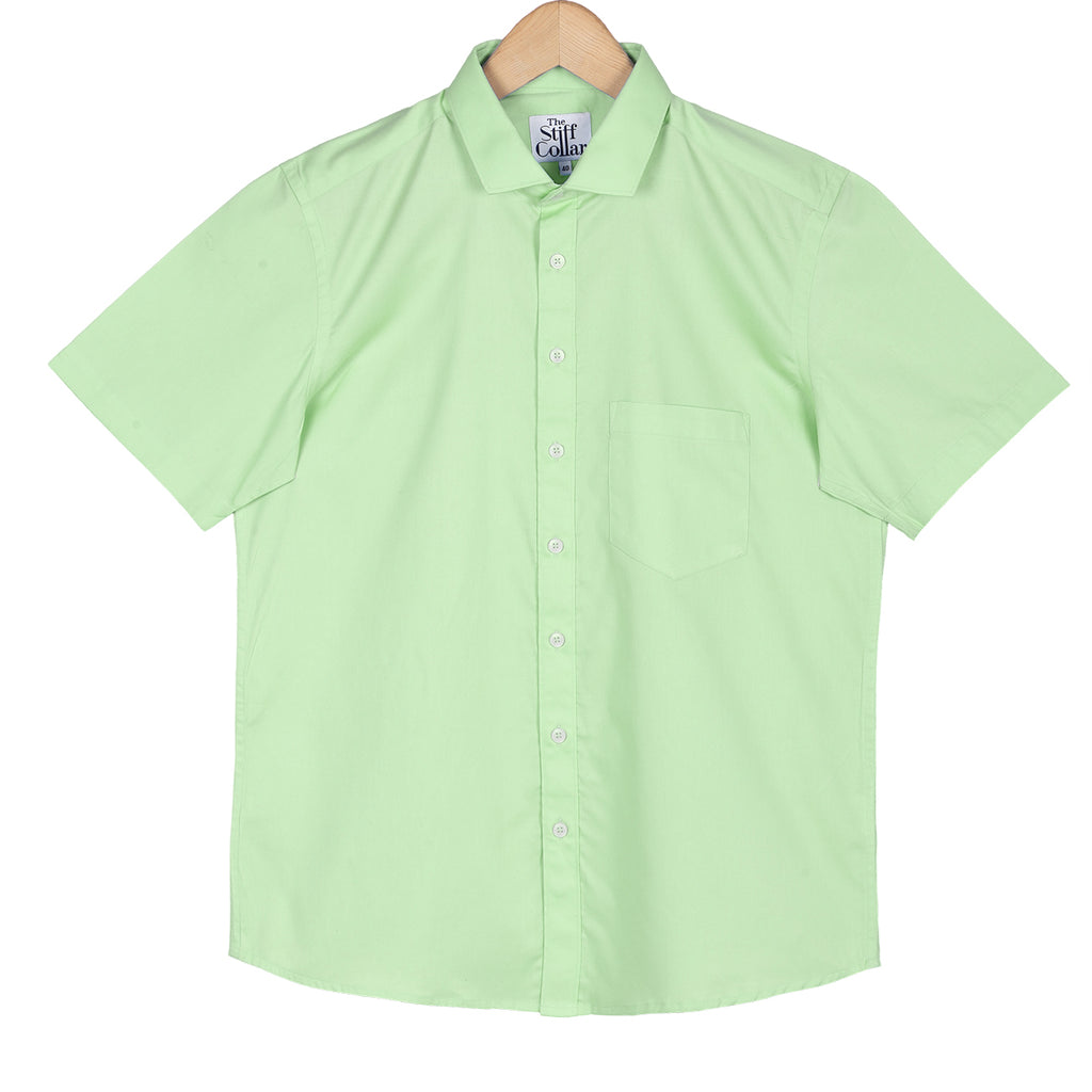 Pista Lime Twill Half Sleeve Shirt