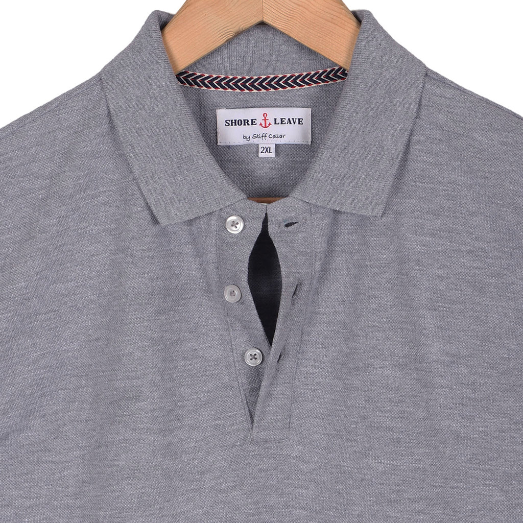 Harbor Grey Premium Cotton Polo T-Shirt