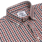 Rustic Red Gingham Check Button Down Cotton Shirt