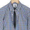 Timber Navy Gingham Check Button Down Cotton Shirt