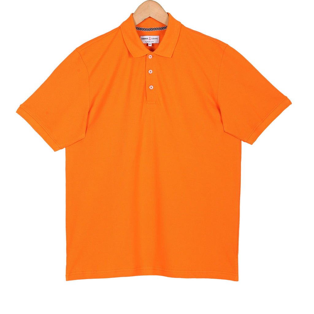 Spanish Orange Premium Cotton Polo T-Shirt