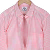 Powder Pink Gingham Check Button Down Cotton Shirt