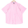 Baby Pink Herringbone Half Sleeve Giza Cotton Shirt