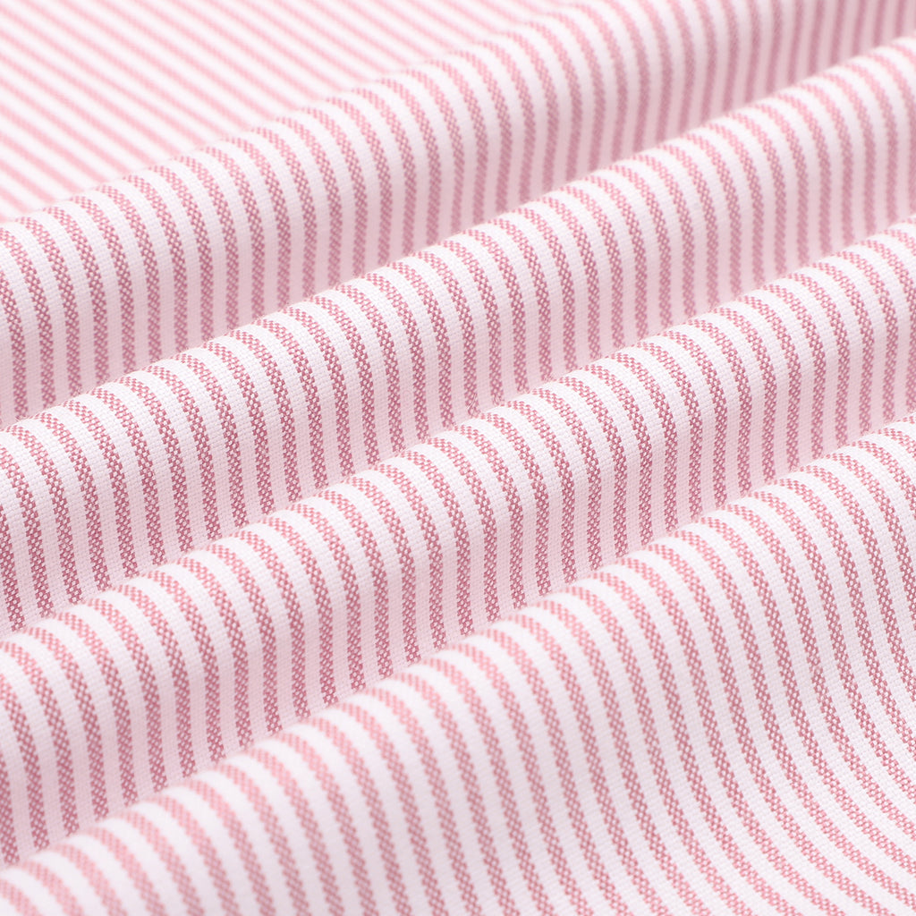 Pink Candy Oxford Stripes Button Down Cotton Shirt