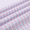 Red Blue Tattersall Checks Button Down Cotton Shirt