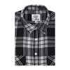 Black White Plaid Check Flannel Regular Fit Shirt