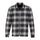 Keith Ecru and Black Plaid Flannel Zip-Front Overshirt