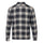 Keith Ecru and Black Plaid Flannel Zip-Front Overshirt