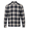 Keith Ecru and Black Plaid Flannel Zip-Front Overshirt