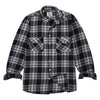 Black White Plaid Check Flannel Regular Fit Shirt