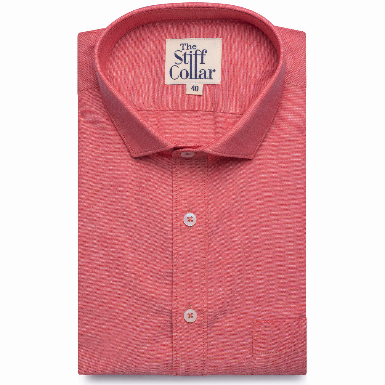 Salmon Oxford 2 Ply Cotton Regular Fit Shirt