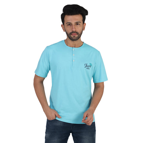 Round neck Premium Cotton T-shirt Combo Pack Of 3 (White, Blue