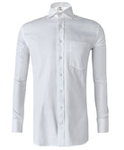 White Herringbone 2 Ply Giza Cotton Regular Fit Shirt