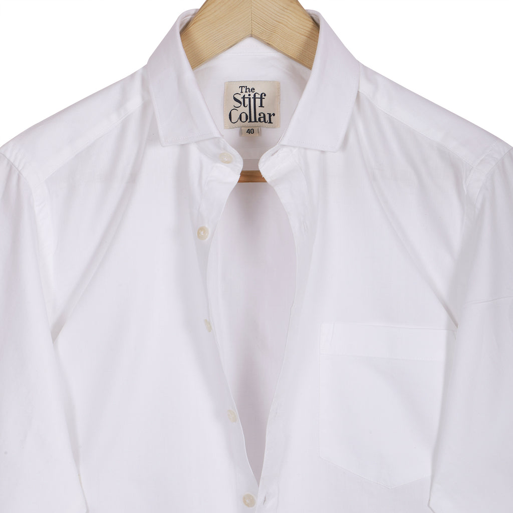 Luthai Premium White Herringbone 2 Ply Giza Cotton Regular Fit Shirt ...